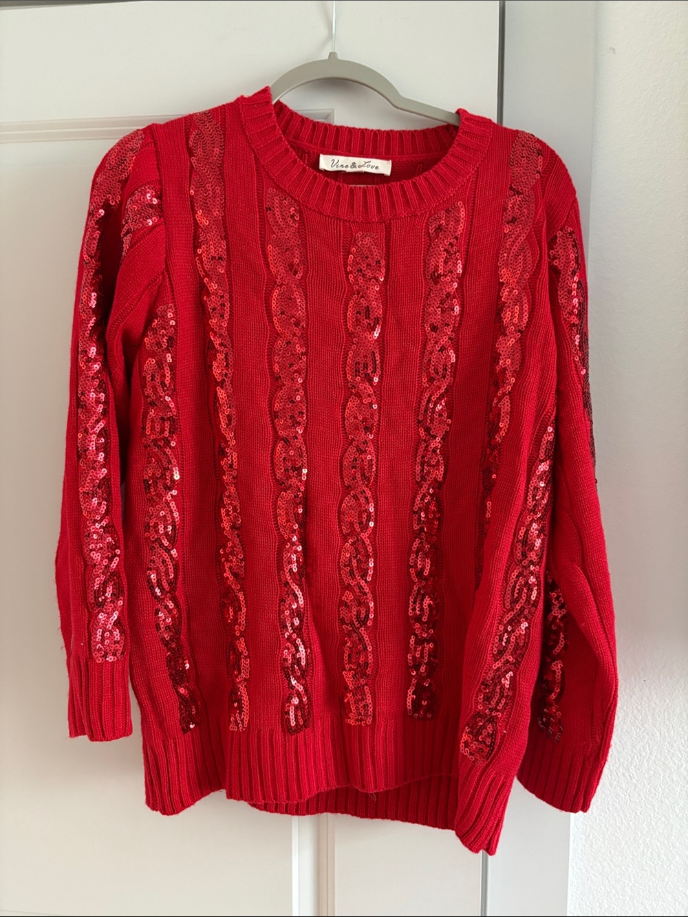 Vine & Love Red Knit Sweater